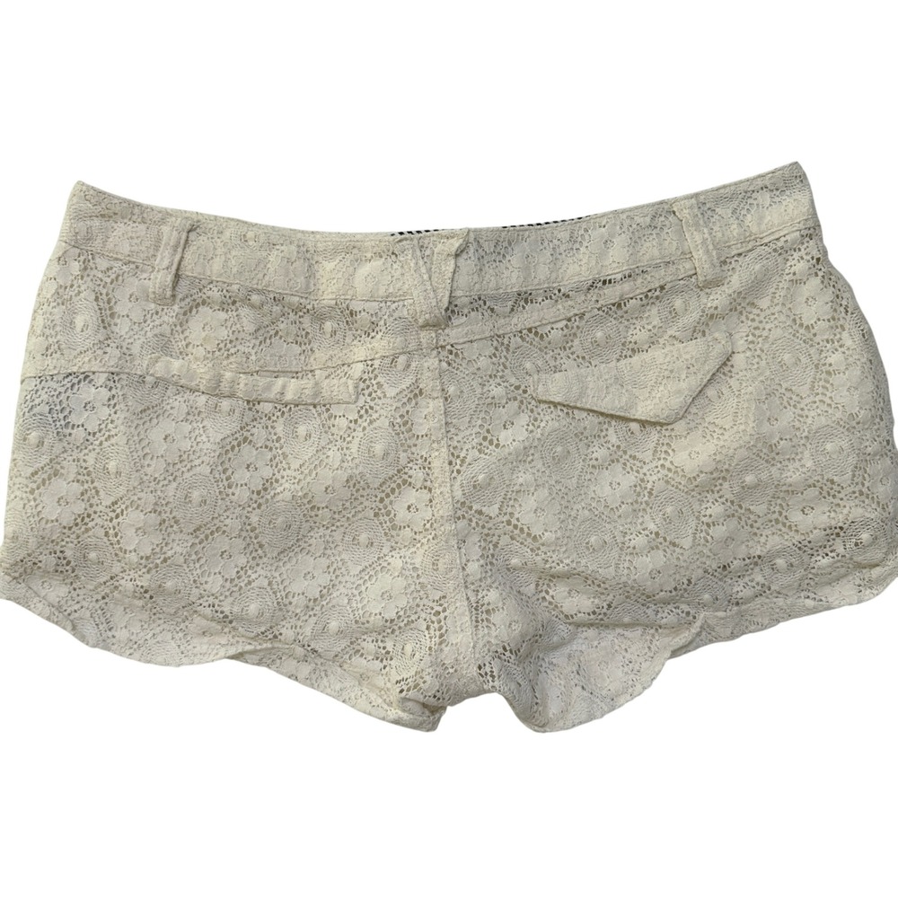Volcom Micro Floral Lace Shorts Womens Sz 7 Coquette Boho Romantic Summer Beach - Picture 2 of 12